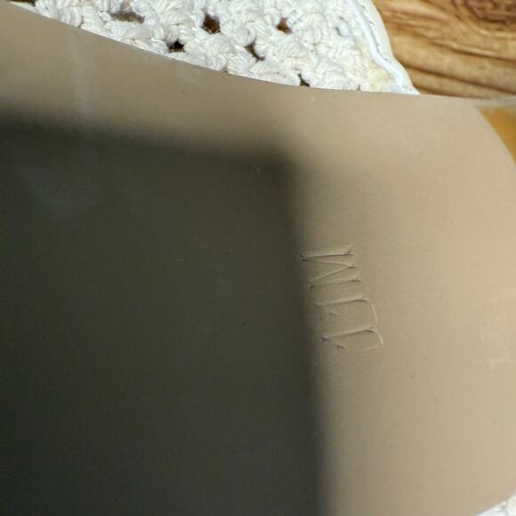 Steve Madden Cream Crochet Knit Block Heel Mules Womens 11 Cataleya - Picture 9 of 12